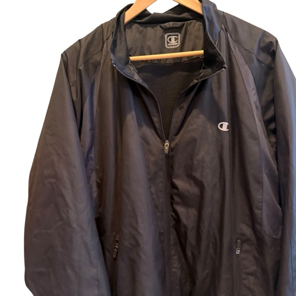 Champion Jacket Men’s X-Large XL Black Gray Full Zip Track - Picture 2 of 7